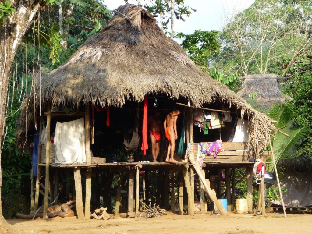 Hut in Embera Puru village