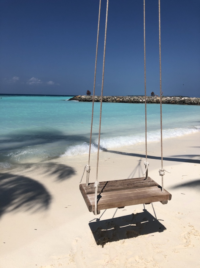 Beach swing on Bikini Beach on Maafushi