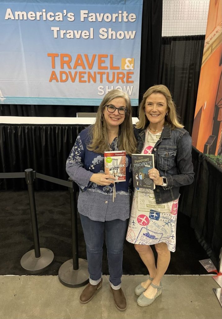 Kellie McIntyre and Pauline Frommer at the Travel & Adventure Show